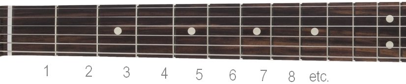 numbered guitar fretboard